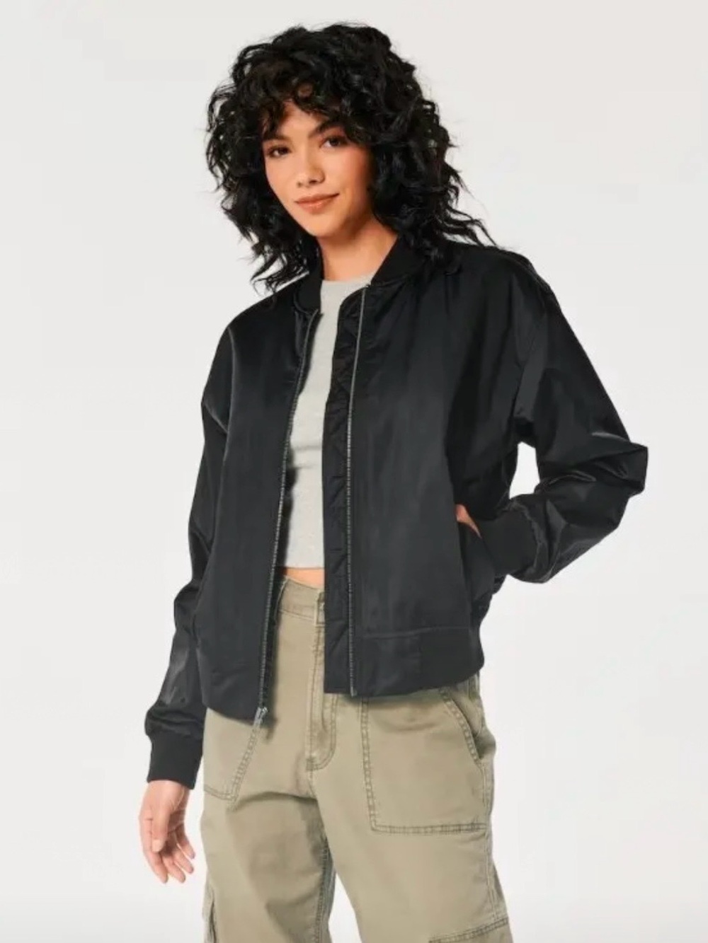 Hollister Bomber Jacket size Med excellent condition!